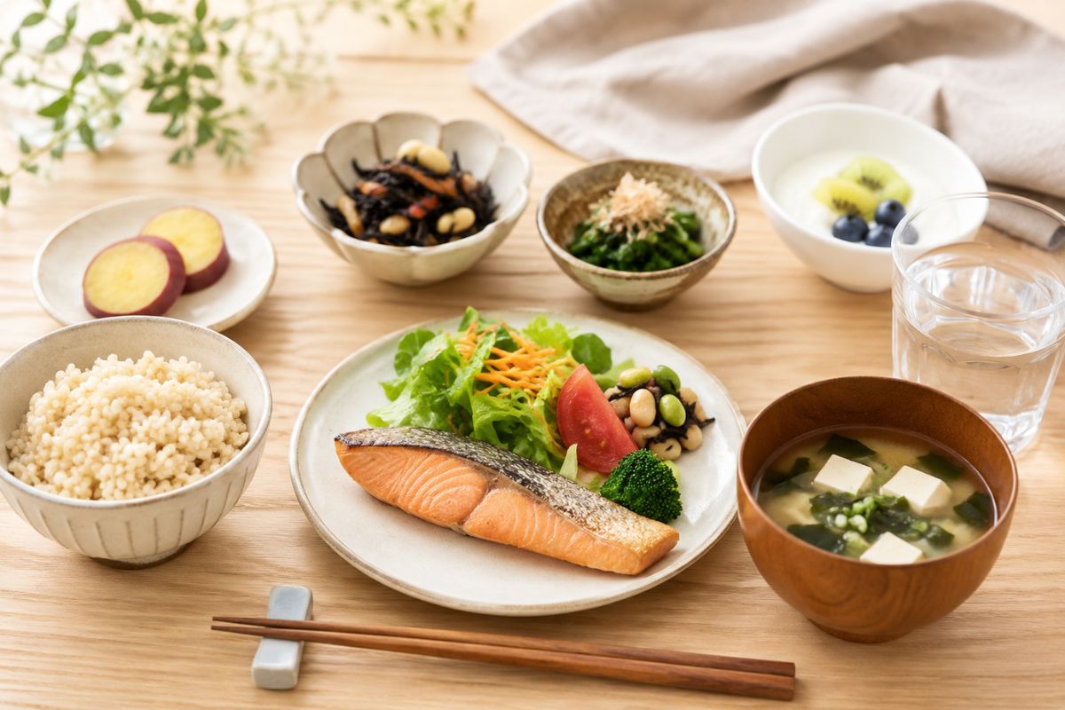 無理なく整える食生活の考え方を説明するイメージ