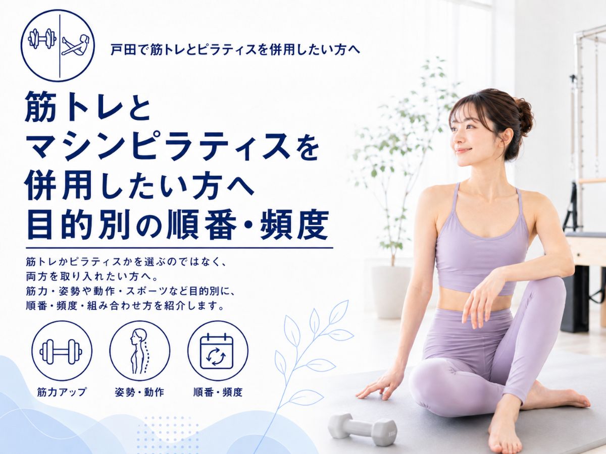 戸田で筋トレとマシンピラティスを併用する順番や頻度を目的別に紹介するコラム