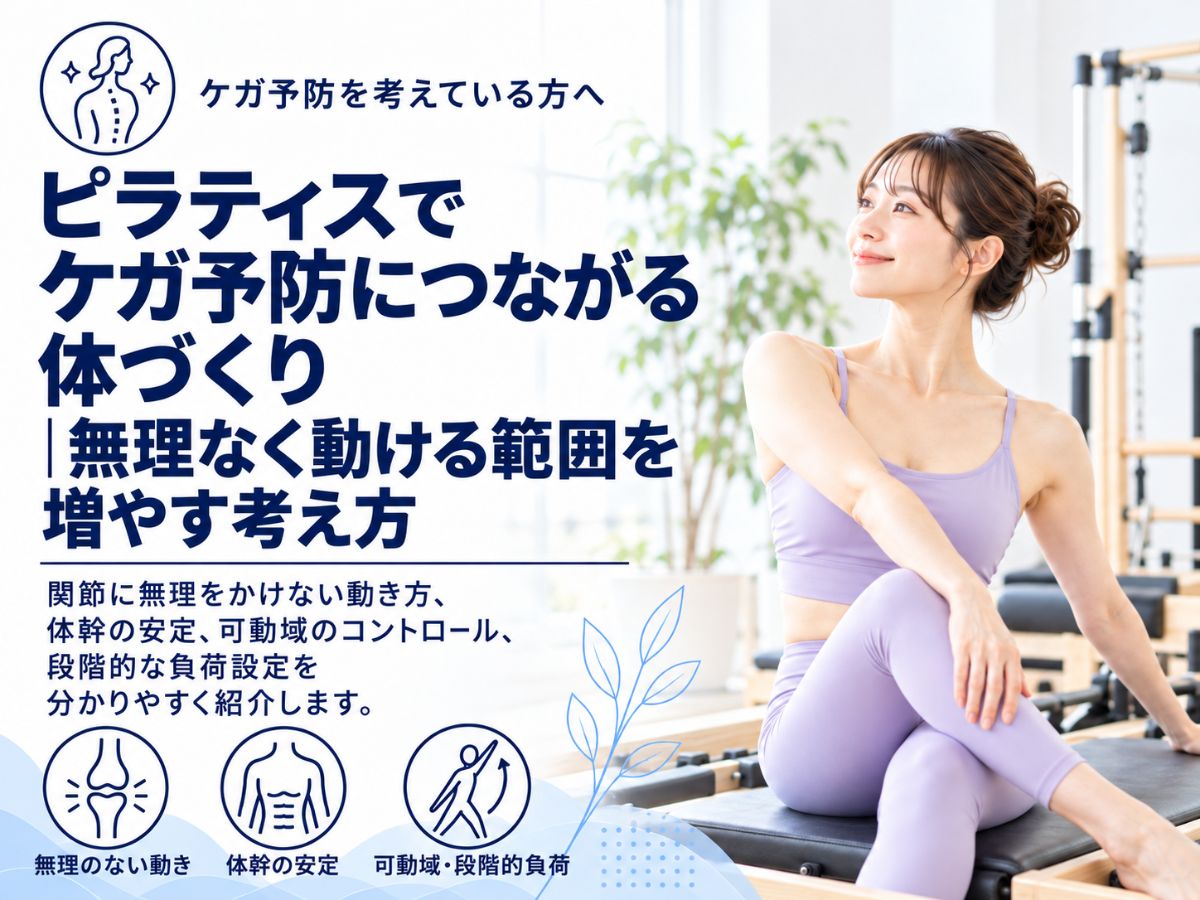 ピラティスでケガ予防につながる体づくりと無理なく動ける範囲を増やす考え方を紹介するコラム